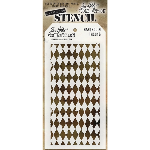 Tim Holtz Layering Stencils - Harlequin THS016