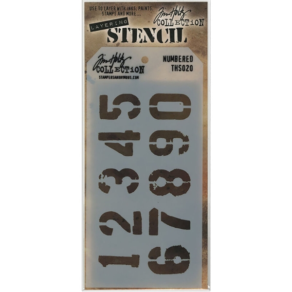 Tim Holtz Layering Stencils - Numbered THS020