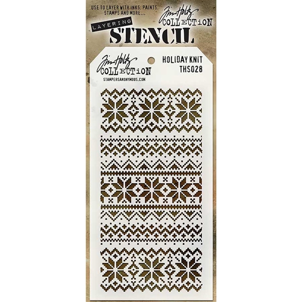 Tim Holtz Layering Stencils - Holiday Knit THS028