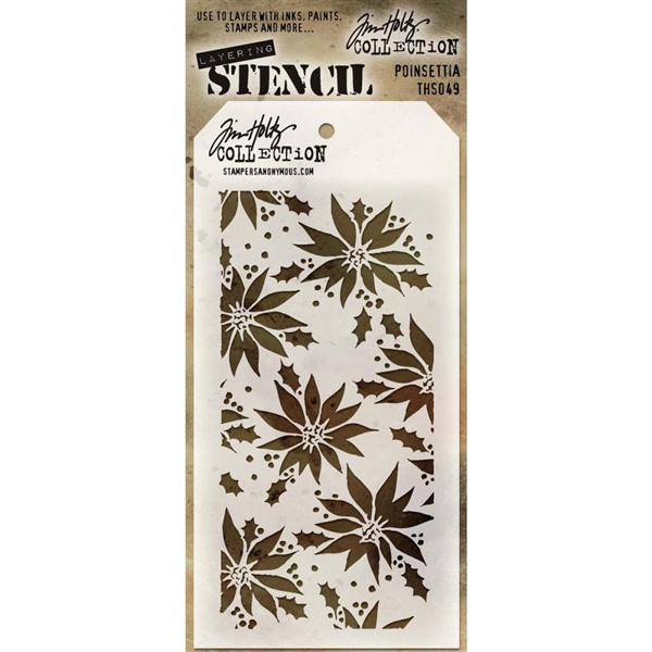 Tim Holtz Layering Stencils - Poinsettia THS049