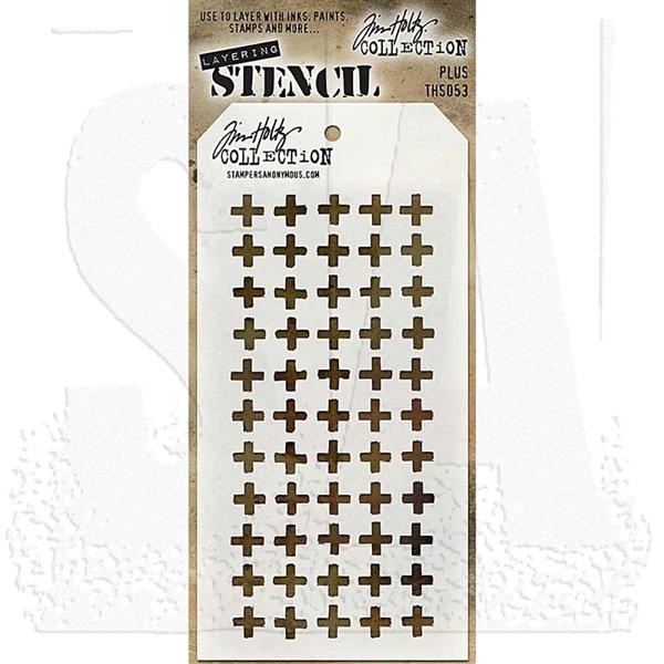 Tim Holtz Layering Stencil - Plus THS053