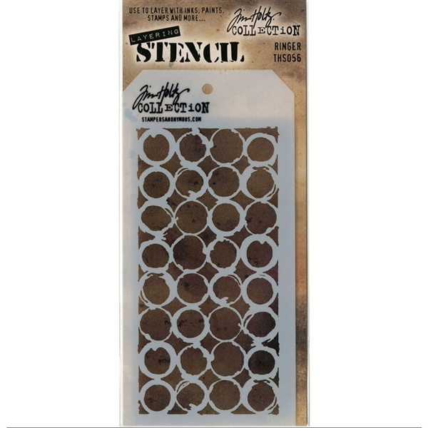 Tim Holtz Layering Stencil - Ringer THS056