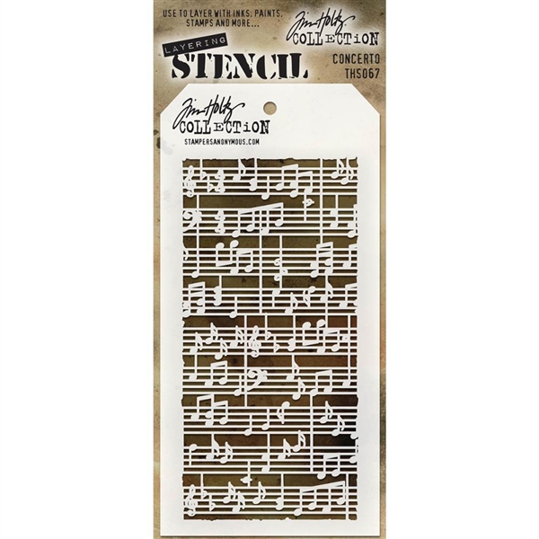 Tim Holtz Layering Stencil - Concerto THS067