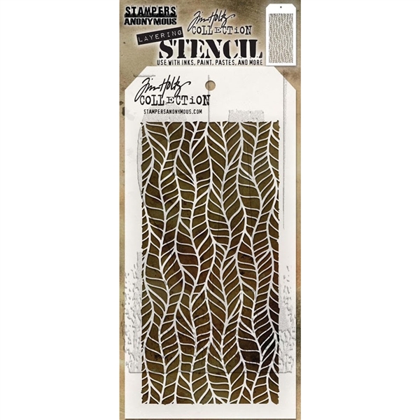 Stampers Anonymous Tim Holtz Layering Stencil - Feather THS079