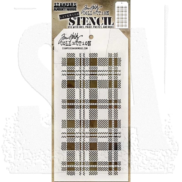 Stampers Anonymous Tim Holtz Layering Stencils - Plaid THS097