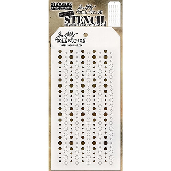 Stampers Anonymous Tim Holtz Layering Stencil - Shifter Baubles THS136