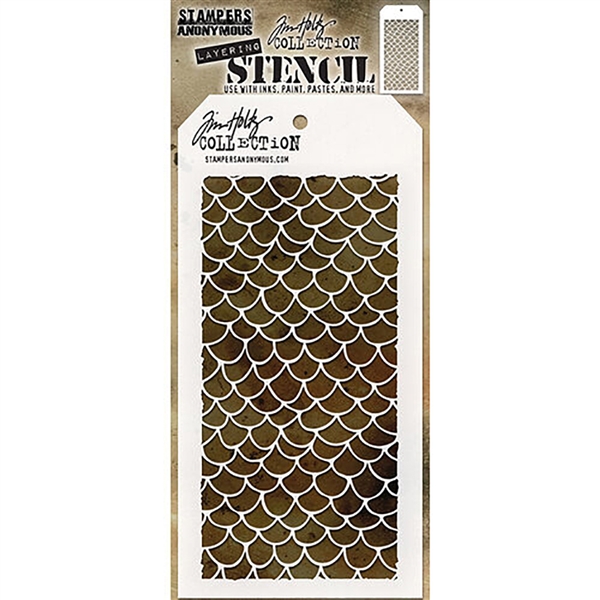 Stampers Anonymous Tim Holtz Stencil - Scales THS140