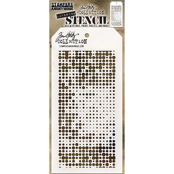 Stampers Anonymous Tim Holtz Stencil - Hafltone THS144