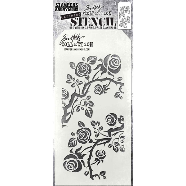 Stampers Anonymous Tim Holtz Layering Stencil - Thorned THS162