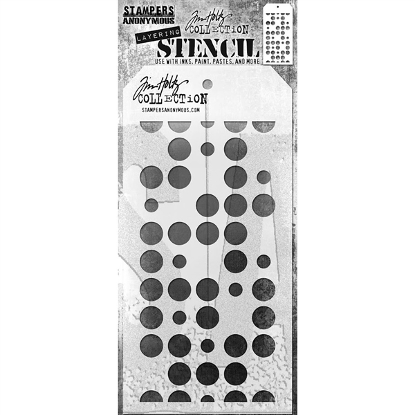 Stampers Anonymous Tim Holtz Layering Stencil Spots THS180