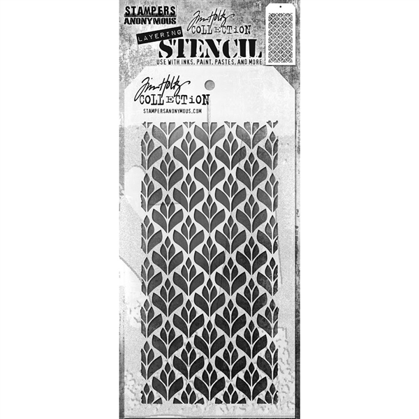 Stampers Anonymous Tim Holtz Layering Stencil Deco Floral THS182