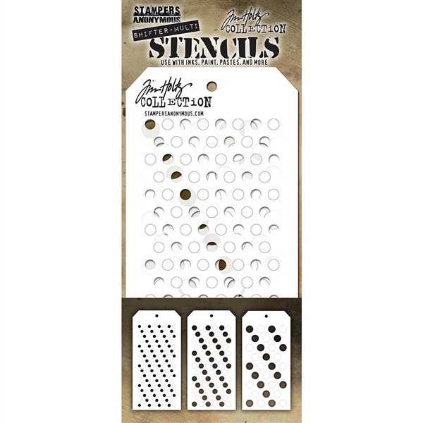 Stampers Anonymous Tim Holtz Stencil - Shifter Multi Dots THSM01