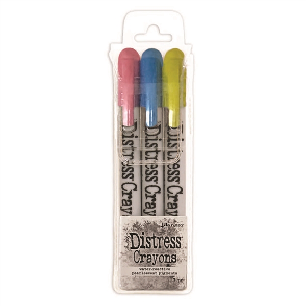 (LIMITED EDITION SEASONAL RELEASE) Ranger Tim Holtz Distress Holiday Pearlescent Crayon Set #2 TSHK48265