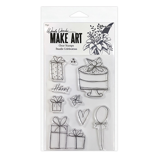 Ranger Wendy Vecchi MAKE ART Clear Stamp Set - Doodle Celebration WVB81036