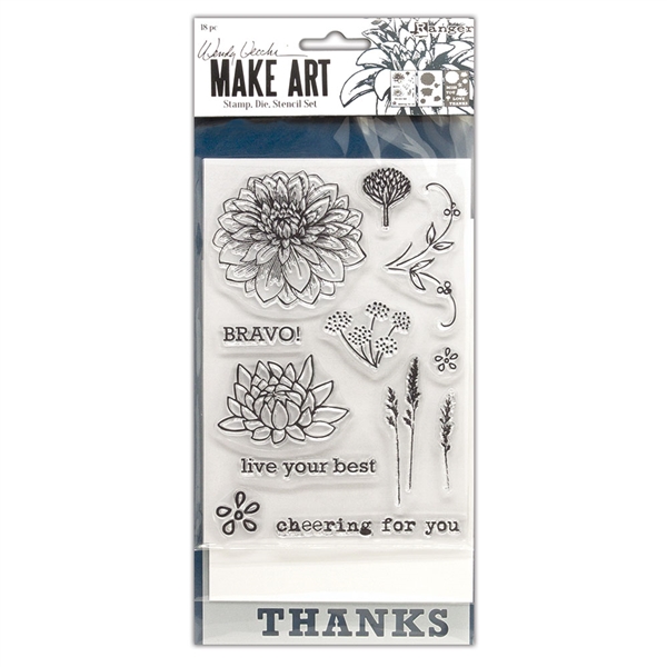 Ranger Wendy Vecchi MAKE ART Stamp, Die, Stencil Set - Bravo WVZ70078