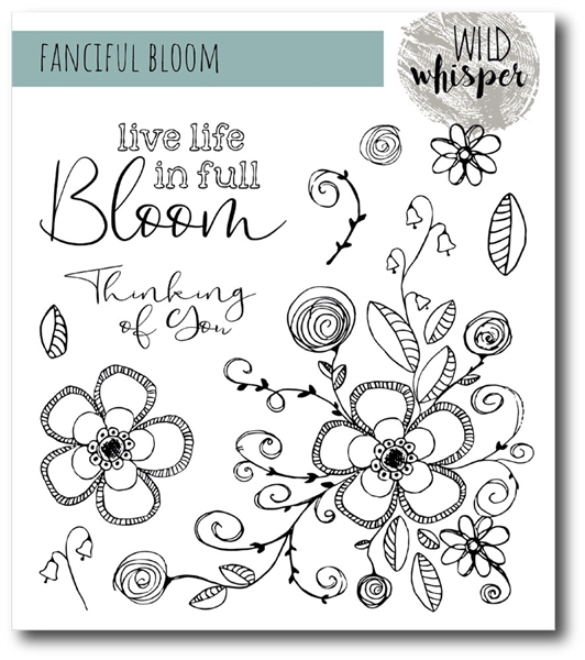 Wild Whispers Nicole Wright Fanciful Bloom Stamp Set