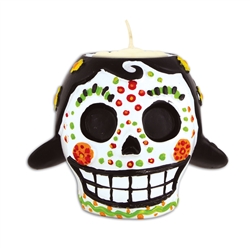 Day of the Dead Female Tea Light Holder