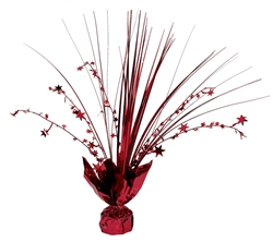 Red Foil Spray Centerpiece | Party Supplies