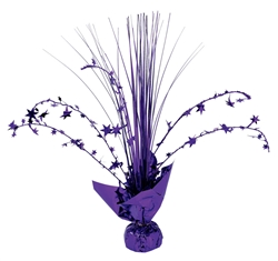 Purple Foil Spray Centerpiece | Party Supplies