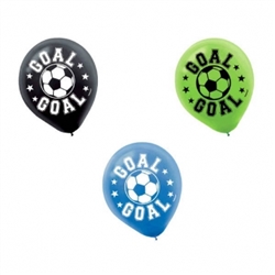 Soccer Fan Printed Latex Balloons | Party Supplies