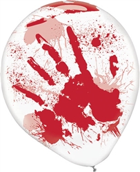 Asylum Printed Red Blood Splatter Balloons | Party Supplies