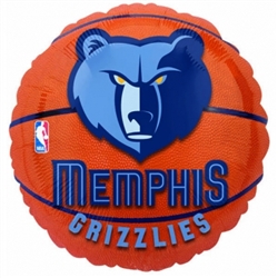 Memphis Grizzlies Metallic Balloons | Party Supplies