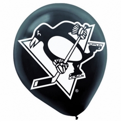 Pittsburgh Penguins Printed Latex Balloons | Party Supplies