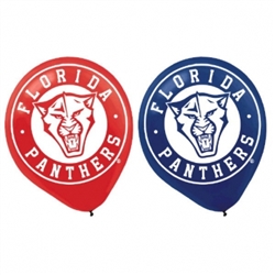 Florida Panthers Printed Latex Balloons | Party Supplies