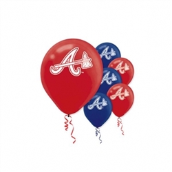 Atlanta Braves Latex Balloons | Party Supplies