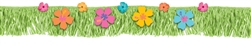 Hibiscus Fringe Banner with Paper & Fabric Flowers | Luau Party Supplies