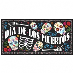 Black & Bone Large Horizontal Banner | Halloween Party Supplies