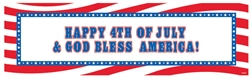 Patriotic Personalized Giant Sign Banner | 4th of July Party Supplies