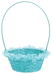 Aqua Ruffled Basket | Easter