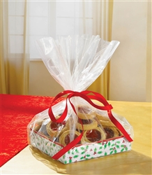 Holly Treat Tray w/Cello Bag | Party Supplies