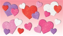 Valentine's Day Craft Hearts - Foam Glitter | Valentines supplies