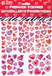 Valentine's Day Prismatic Stickers | Valentines Day Stickers