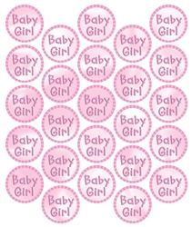 Baby Girl Metallic Seals | Party Supplies