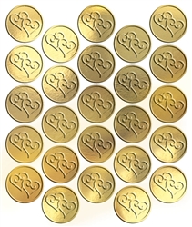 Gold Heart Metallic Seals | Party Supplies