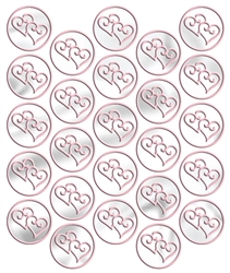 Pink Heart Metallic Seals | Party Supplies