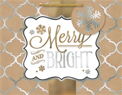 Kraft Merry & Bright Medium Bags | Party Supplies
