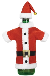 Santa Jacket & Hat Wine Bottle Cover | Party Supplies