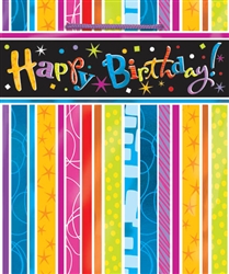 Party Stripe Medium Specialty Bags | Party Supplies