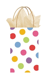 White w/Colored Dots Printed Cub Bags | Party Supplies