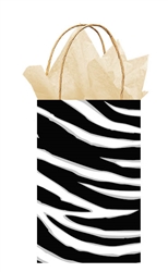 Black Zebra Stripe Printed Cub Bags | Party Supplies