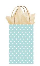 Light Blue Polka Dot Printed Cub Bags | Party Supplies
