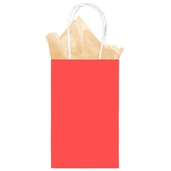 Red Cub Solid Kraft Paper Bags | Party Supplies