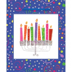 Playful Menorah Glitter Bag - Small Size | Party Supplies