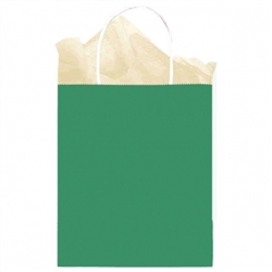 Green Medium Solid Kraft Paper Bags | Party Supplies