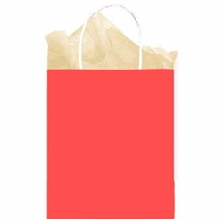 Red Medium Solid Kraft Paper Bags | Party Supplies