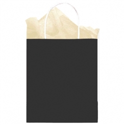 Black Solid Medium Kraft Bags | Party Supplies